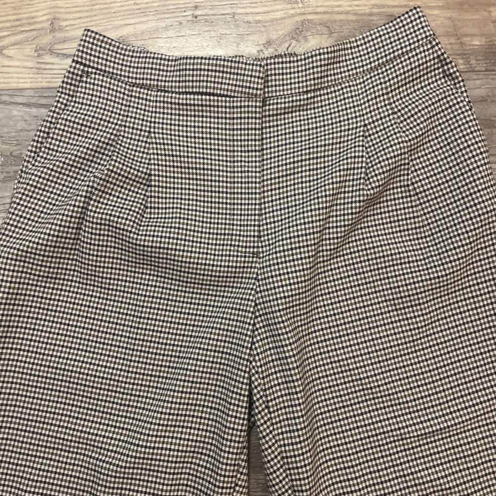 RACHEL ZOE Houndstooth Wide Leg Cropped Pants Women's‎ Size 10 SHORT
